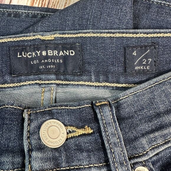 Lucky Brand BRIDGETTE SKINNY Jeans Womens Size 4/27 Ankle Blue Denim Pants 26x26 - Picture 8 of 12